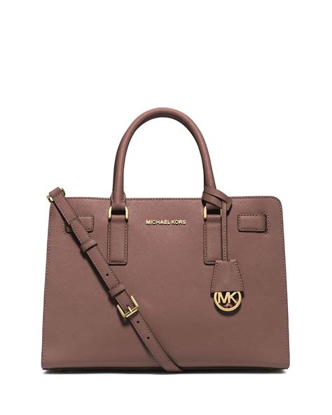 Michael Kors Dillon Saffiano Leather East West Satchel dusty rose